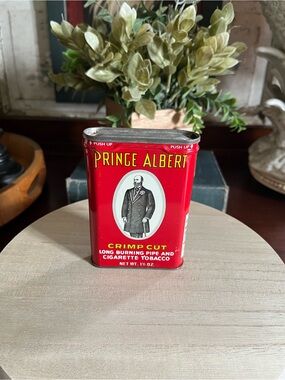Prince Albert Red Crimp Cut Tobacco Tin Vintage